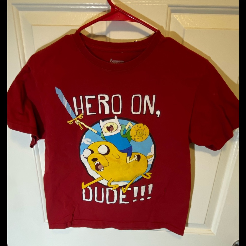 Adventure time red shirt kids